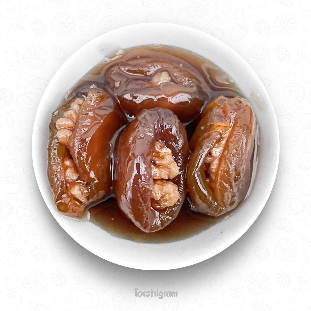 مربای قیسی گردو ترشی گرام